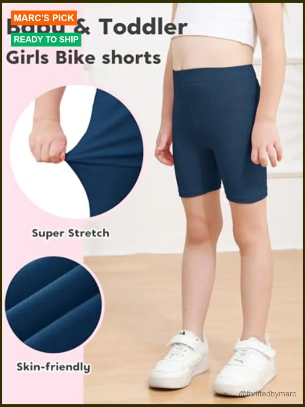 6 Pack Toddler Girls Bike Shorts Soft Cotton Summer Dancewear